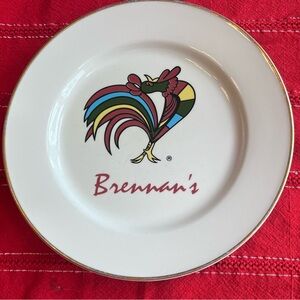 BRENNAN'S ROOSTER NEW ORLEANS RARE 10-1/2" PLATE JACKSON HOTEL RESTAURANT CHINA